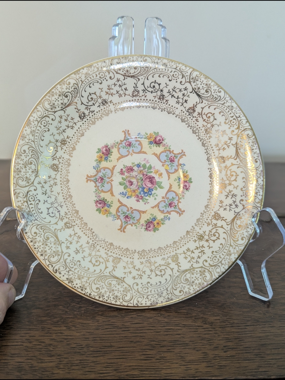Lamode "Parisian Center" 22K Gold Filigree Saucer Plate 6"